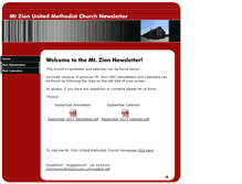 Tablet Screenshot of mtzionumc.comcastbiz.net