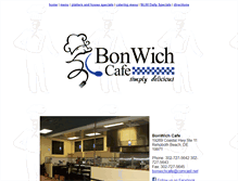 Tablet Screenshot of bonwichcafe.comcastbiz.net